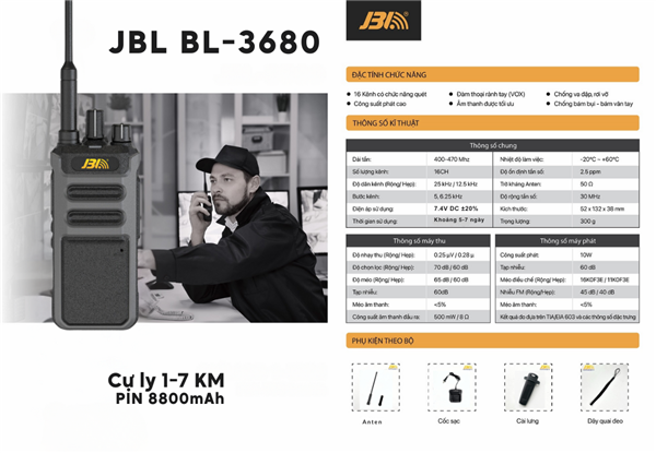 Máy bộ đàm JBL BL-3680 