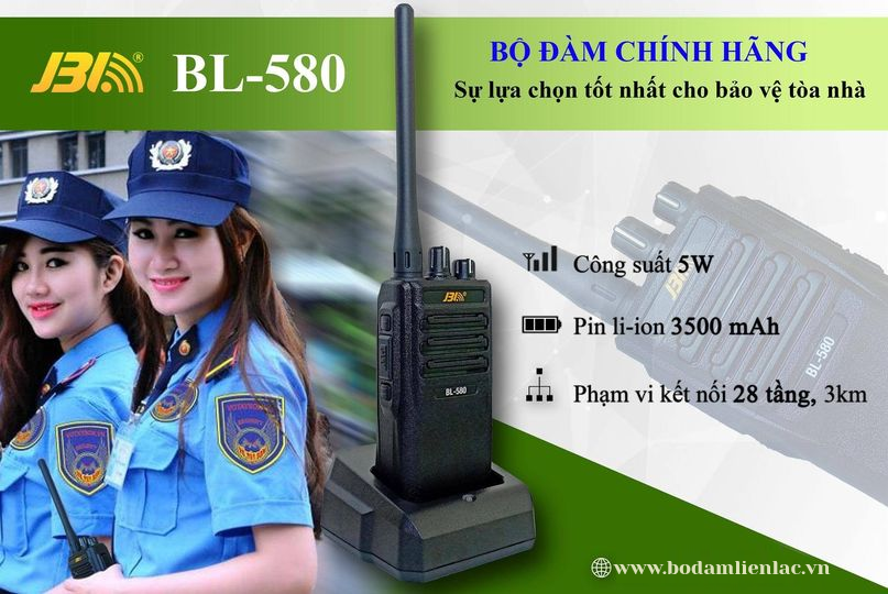 Bộ đàm liên lạc cầm tay JBL BL-580 cho an ninh bảo vệ